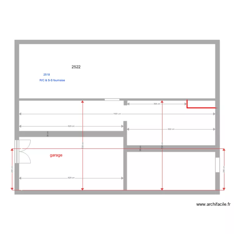 2518 vimont avec sous sol ET CHAMBRE A FOURNAISE. Plan de 