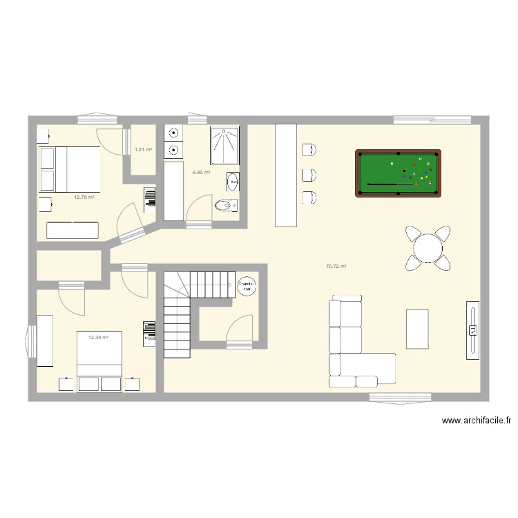 Bellevue sous sol 3. Plan de 0 pièce et 0 m2