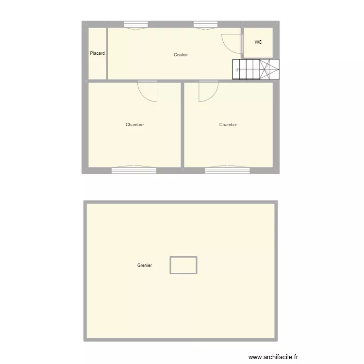 Croquis GROSS maison arrière étage. Plan de Croquis GROSS maison arrière étage. Plan de