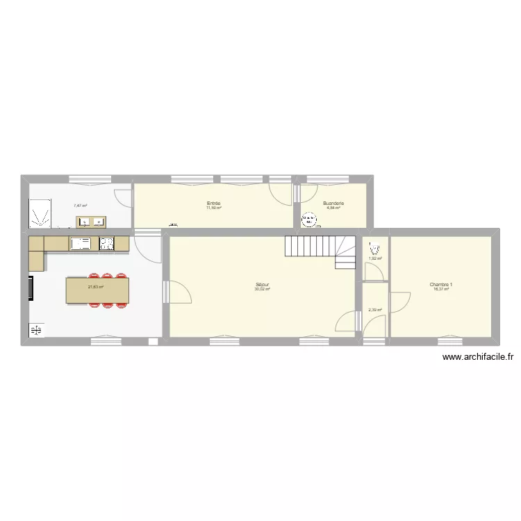 nouvelle cuisine meubl&eacute;e 2. Plan de 