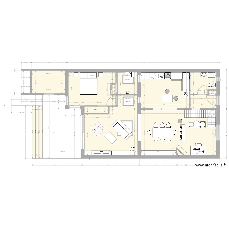 MAISON HELENE ET PATRICK B. Plan de 15 pièces et 98 m2