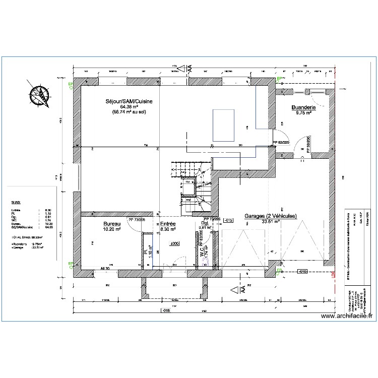 Maison cuvry plan archi. Plan de 0 pièce et 0 m2
