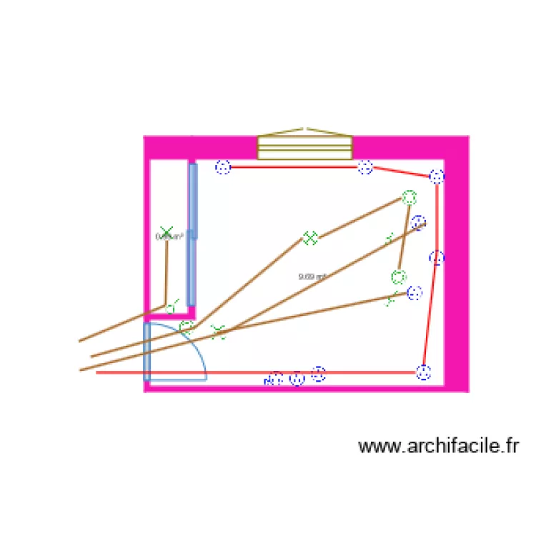 CHAMBRE 1 ELECTRICITE. Plan de 