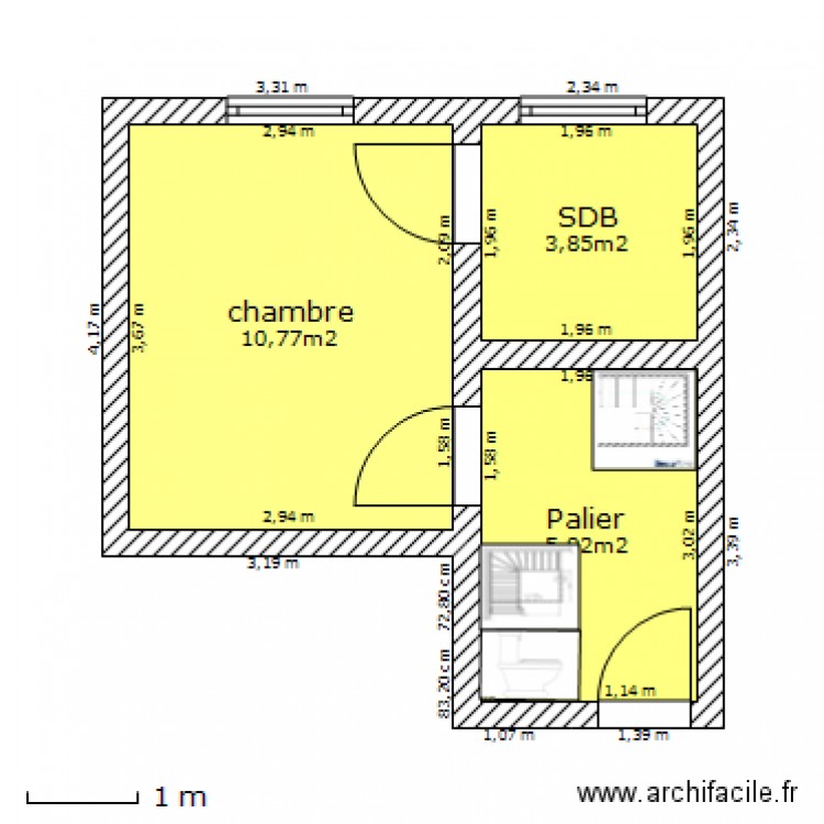 1er Etage appartement . Plan de 0 pièce et 0 m2