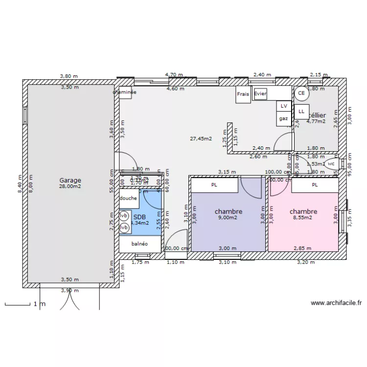 80m2. Plan de 80m2. Plan de