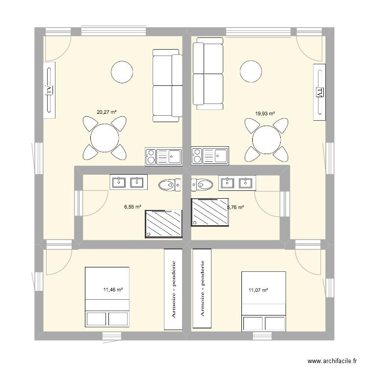 david. Plan de 0 pièce et 0 m2