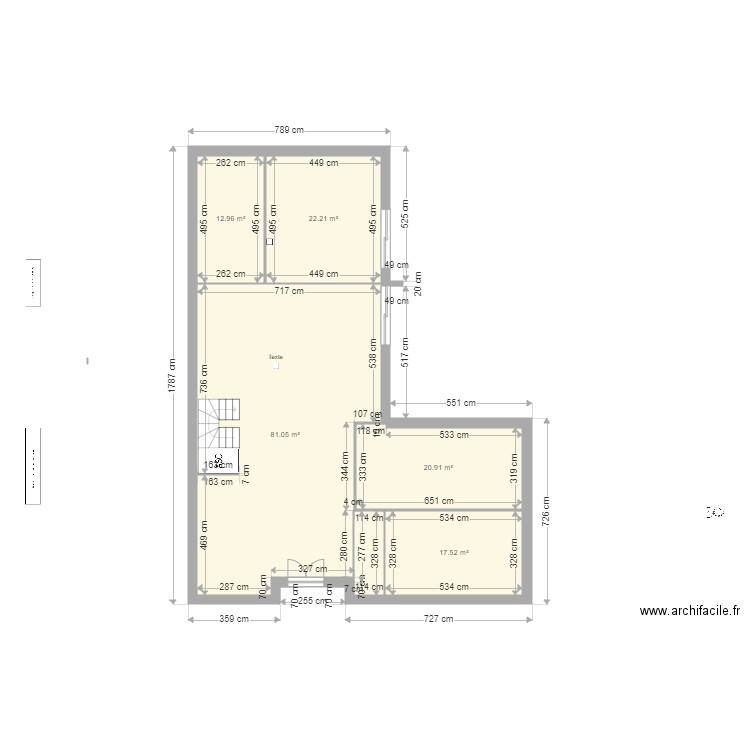 crespieres 200 m2 17 01. Plan de 5 pièces et 155 m2