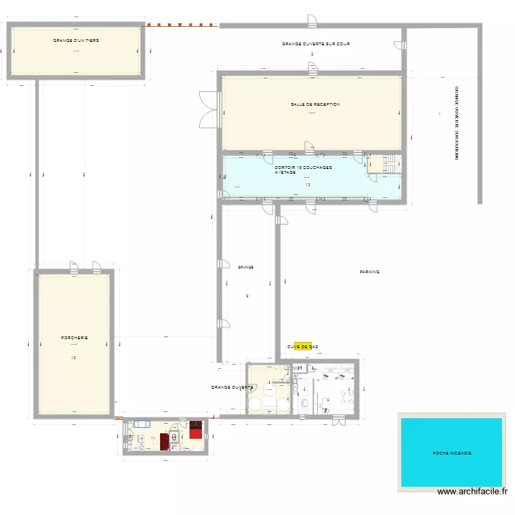 STUDIO. Plan de 