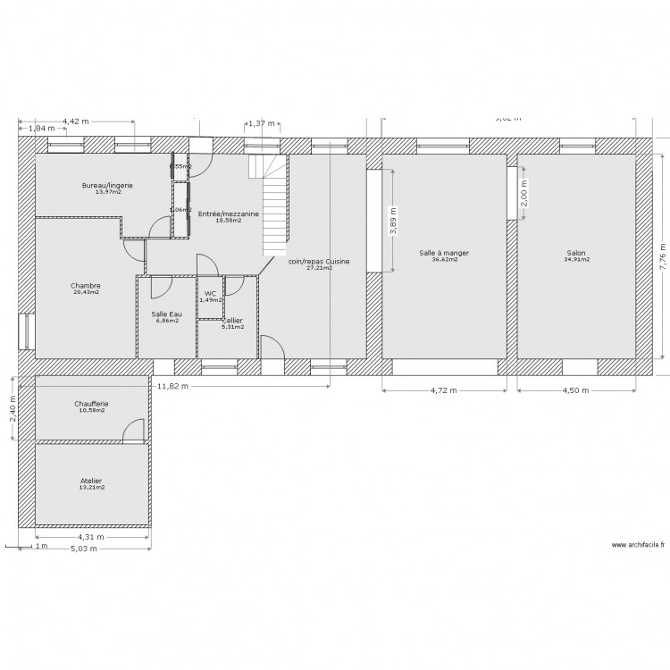 Rez de chaussée pour PC projet avec isolation. Plan de 0 pièce et 0 m2