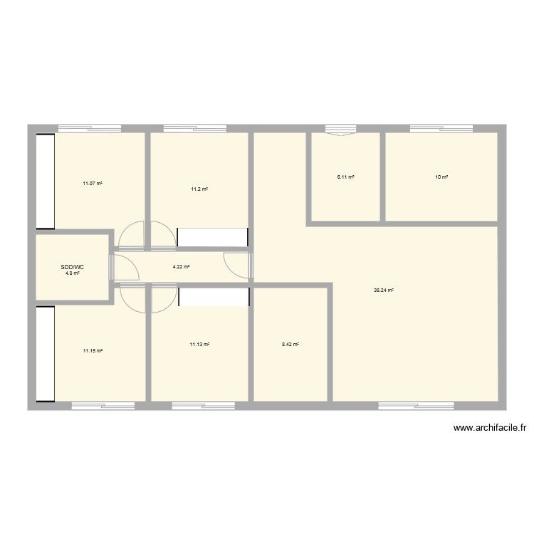 MAISON PLEIN PIED. Plan de 0 pièce et 0 m2