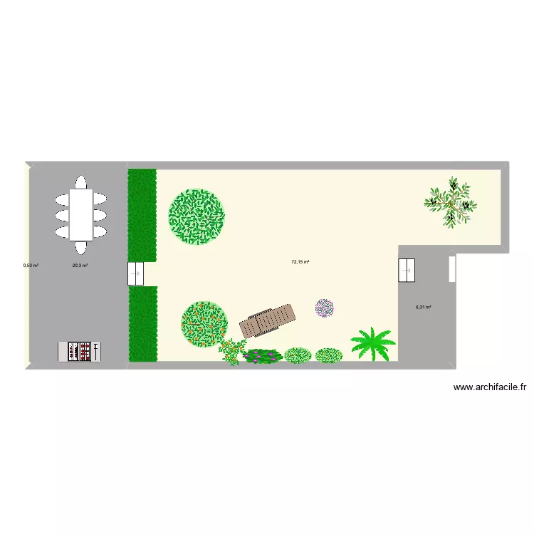 jardin. Plan de 