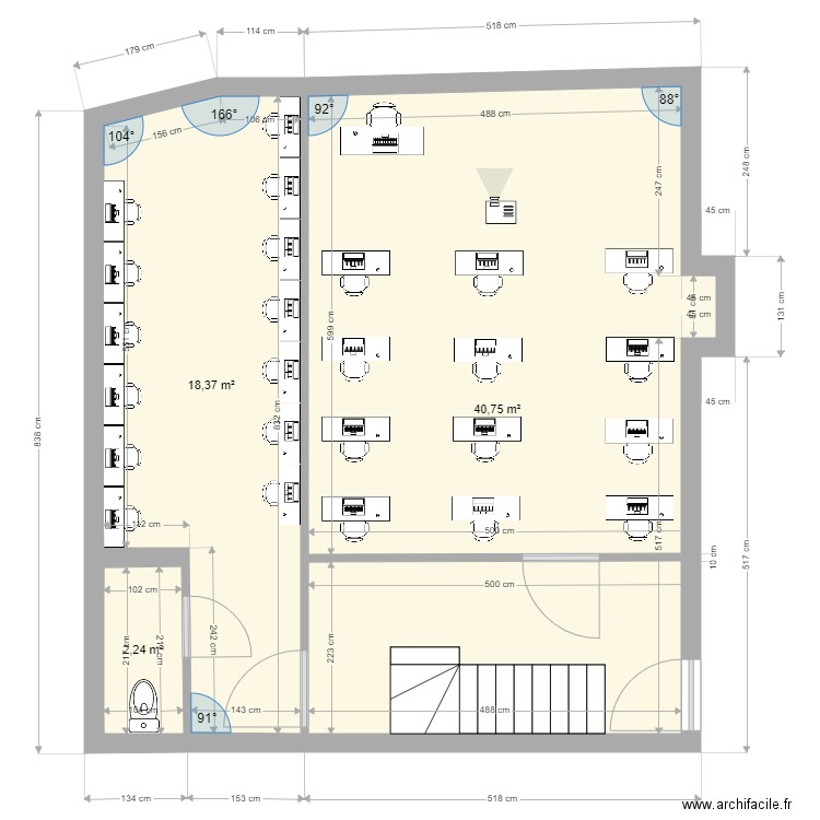 bureau pithiviers. Plan de 0 pièce et 0 m2