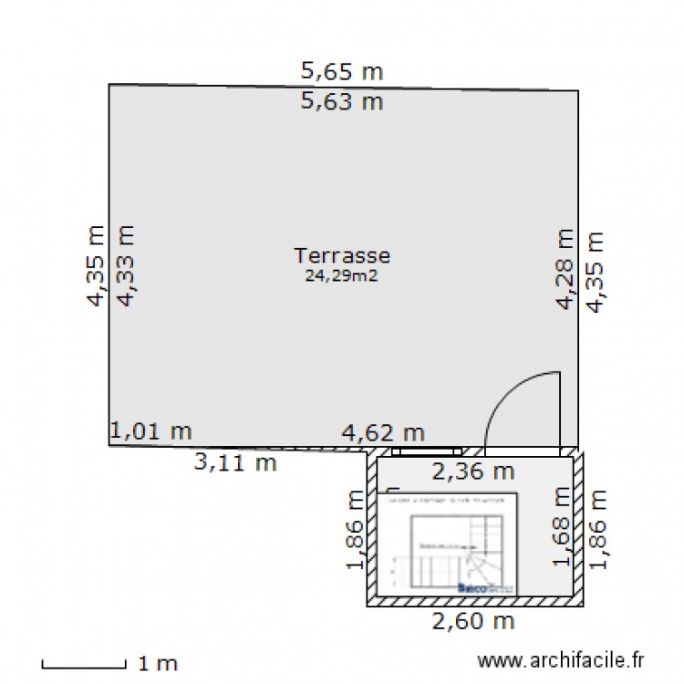 Terrasse. Plan de 0 pièce et 0 m2