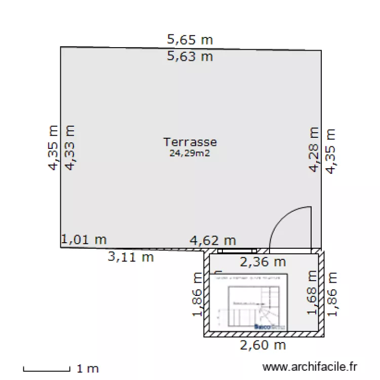 Terrasse. Plan de 