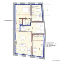 PROJET    2&deg; ETAGE  &eacute;quip&eacute; mobilier 3