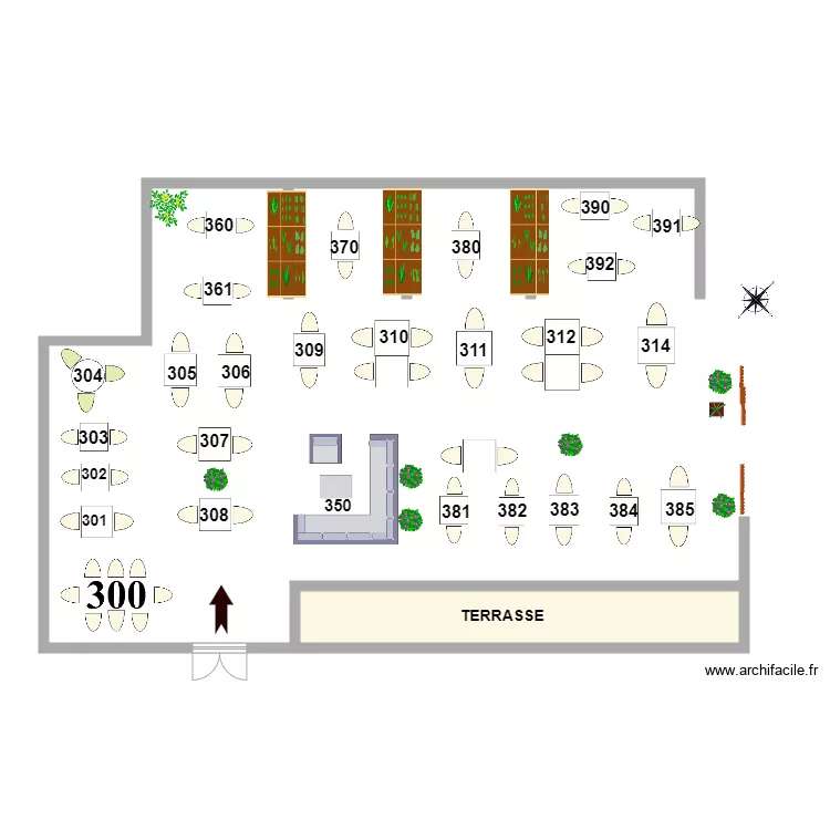 TERRASSE RESTO. Plan de 