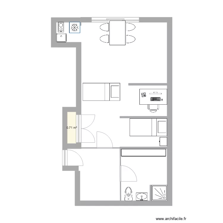 APPARTEMENT 3. Plan de 