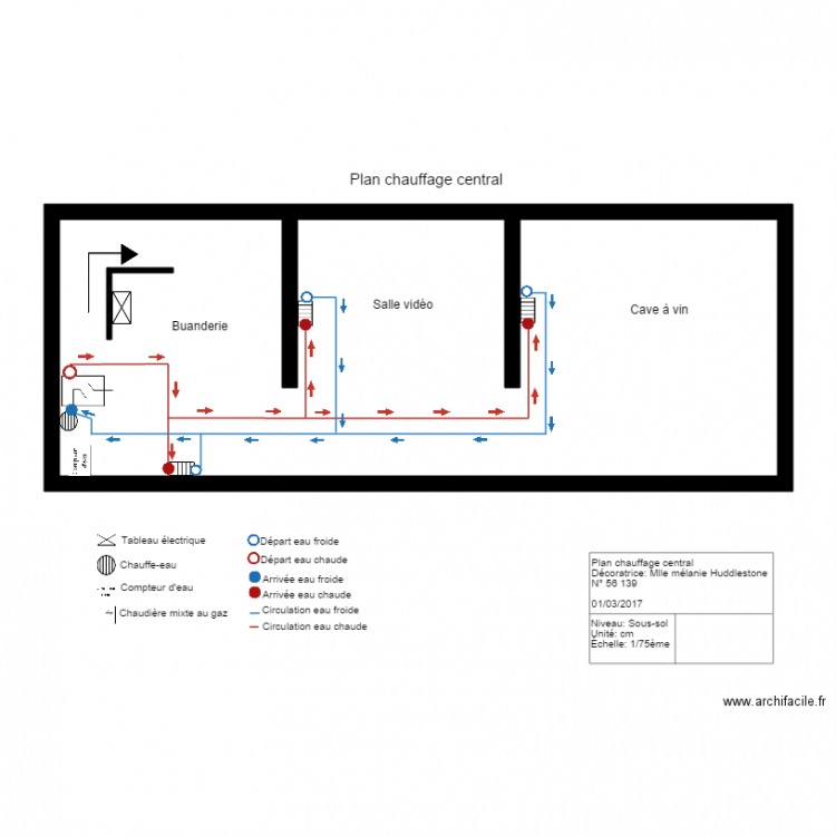 chauffage central cave. Plan de 0 pièce et 0 m2