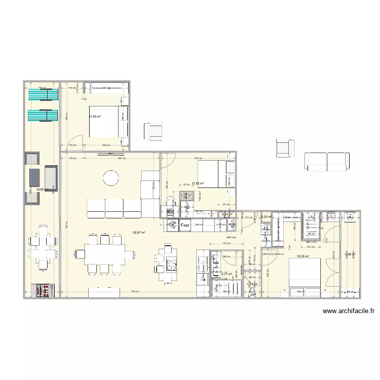 Pornichet pour 5 octobre avec meubles. Plan de Pornichet pour 5 octobre avec meubles. Plan de