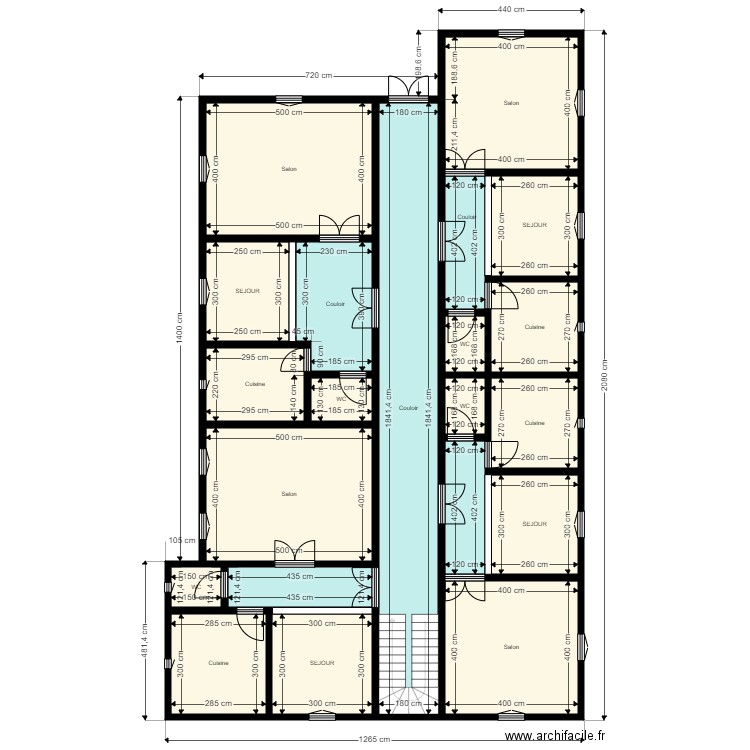 Plan 4 studios Client 46584383. Plan de 0 pièce et 0 m2