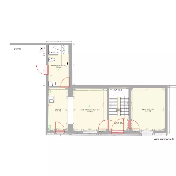 RDC VALREAS peinture def 1806. Plan de 
