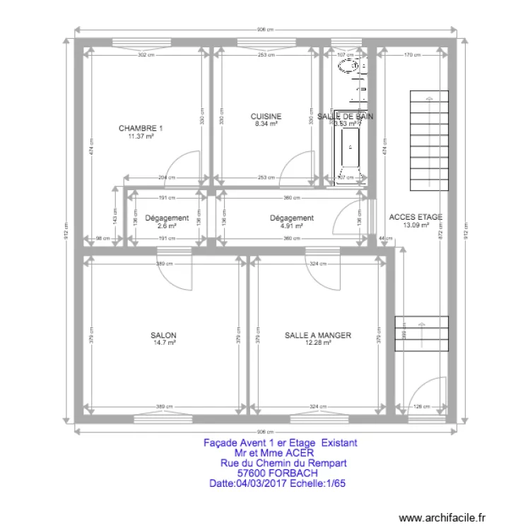 HASS REZ DE CHAUSSE EXISTANT 2. Plan de 