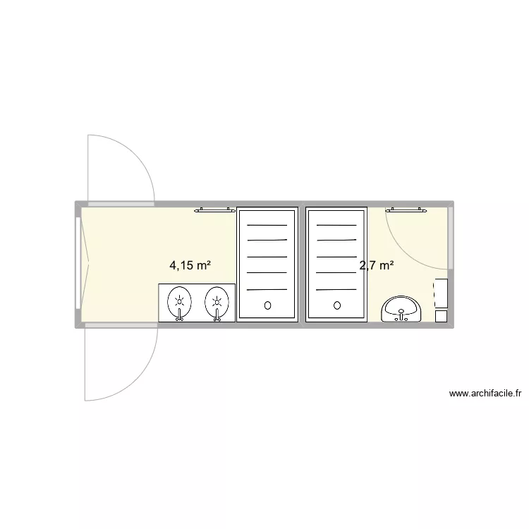Salle de bain 5. Plan de 