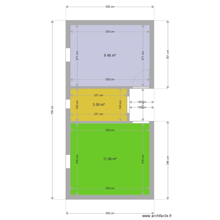 zak. Plan de 0 pièce et 0 m2