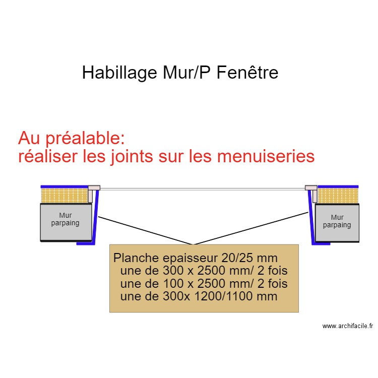 NIEUL Détail étanchéité menuiserie. Plan de 0 pièce et 0 m2