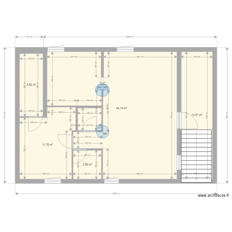 PLAN  ACTUEL COTES OK PM etage. Plan de 0 pièce et 0 m2