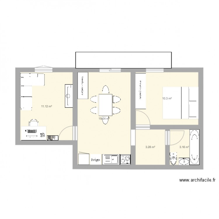 plan appartement 43 m2