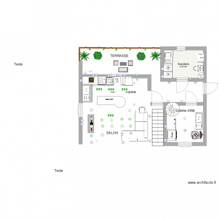 salon terrasse 2 EME ETAGE. Plan de 0 pièce et 0 m2