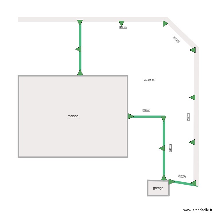 jardin Mag. Plan de 3 pièces et 56 m2