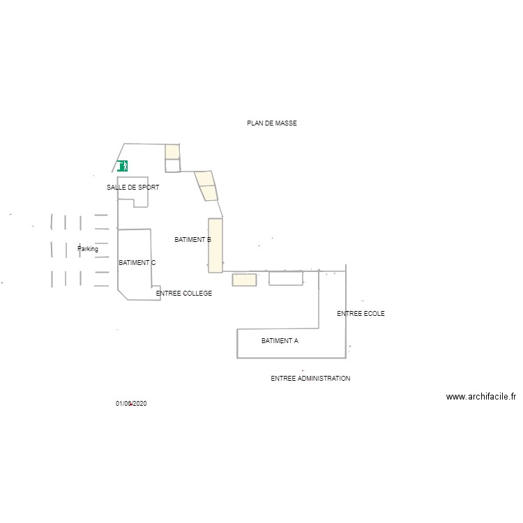 plan de masse. Plan de 0 pièce et 0 m2