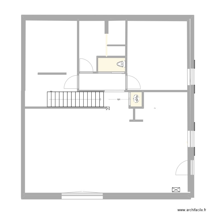 plan appartement 3 a. Plan de 5 pièces et 5 m2