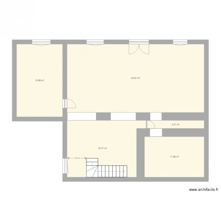 rez de chaussee maison lafaurie. Plan de 0 pièce et 0 m2