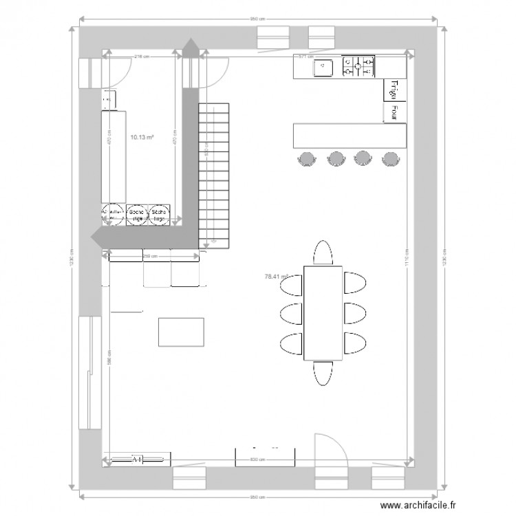 maison greg. Plan de 2 pièces et 89 m2