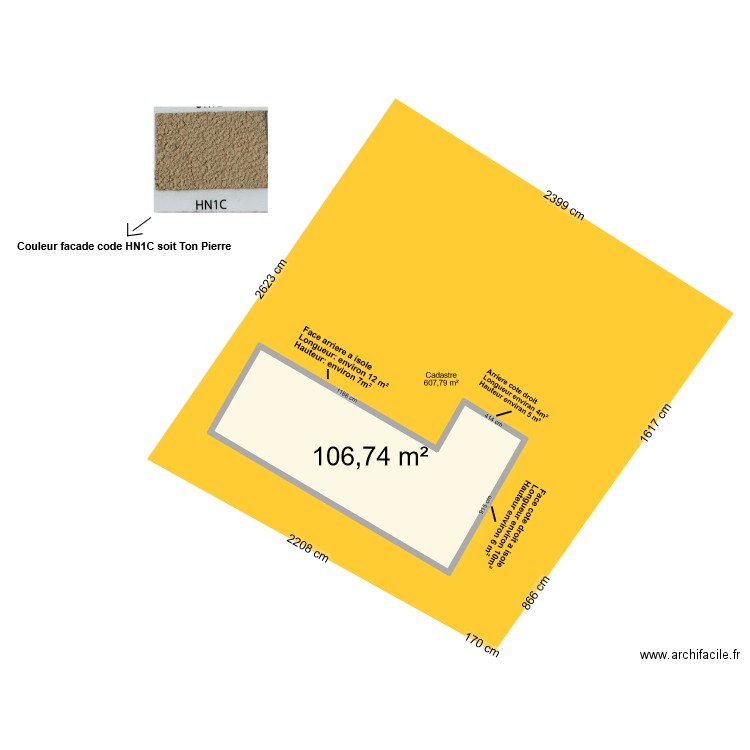 PLAN DE MAISON 9. Plan de 1 pièce et 107 m2