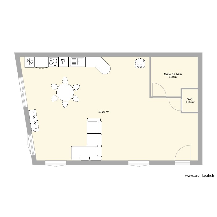 Appartement à rénover Plan Loft. Plan de 0 pièce et 0 m2