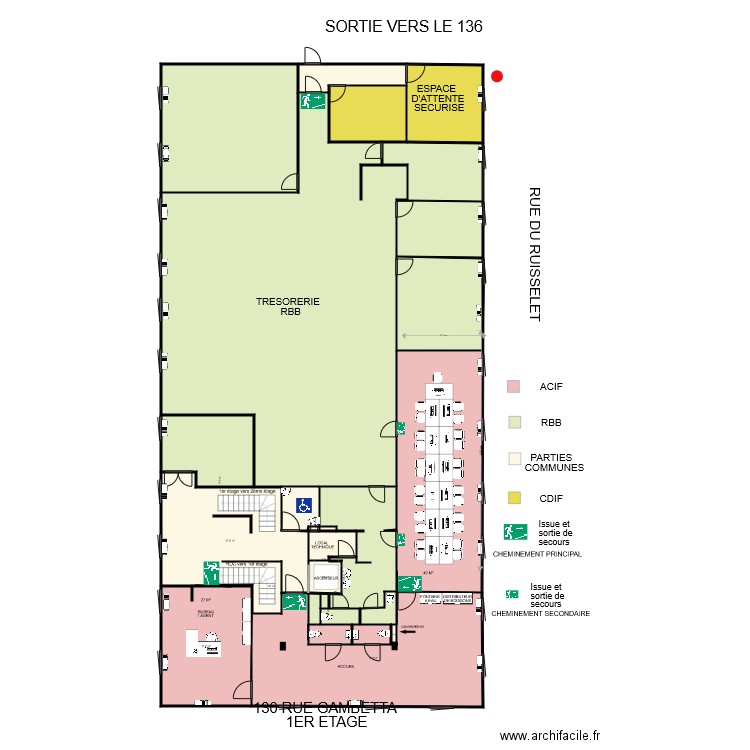 ACIF  SALLE ET BUREAU travaux. Plan de 0 pièce et 0 m2