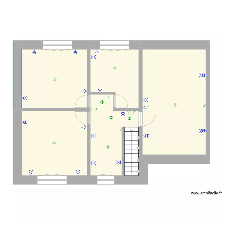 Etage FRED maison gauche. Plan de 