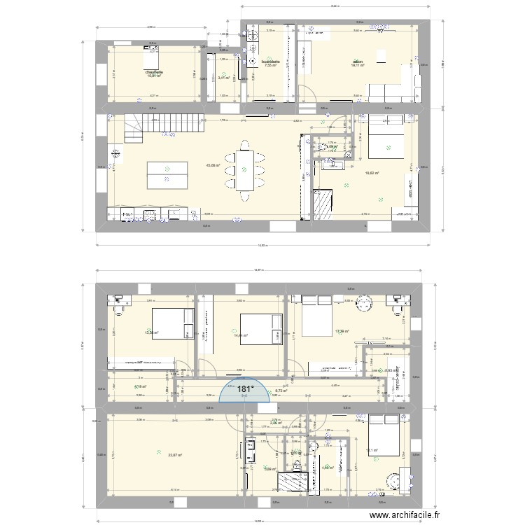 05112022. Plan de 40 pièces et 442 m2