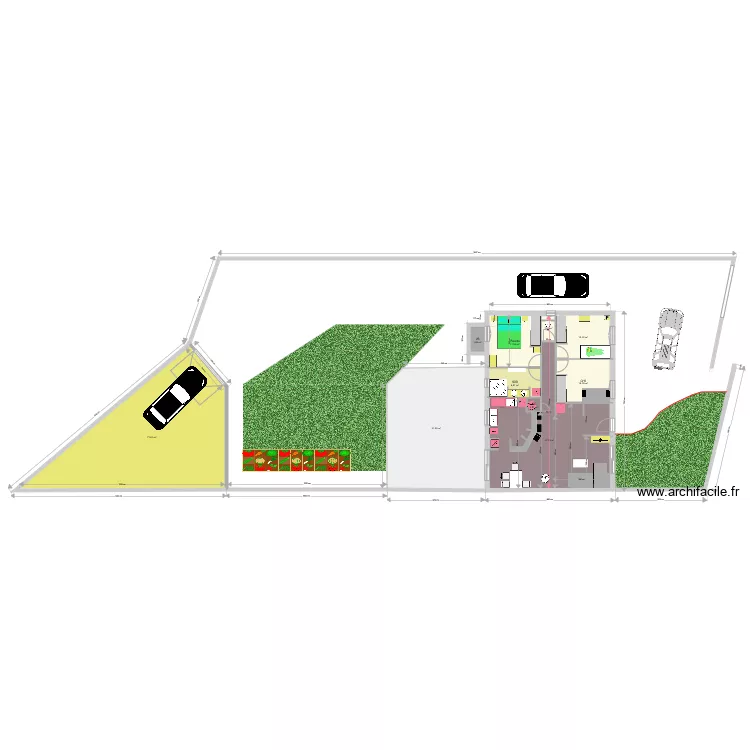 Plan g&eacute;n&eacute;ral garage angle 4. Plan de 