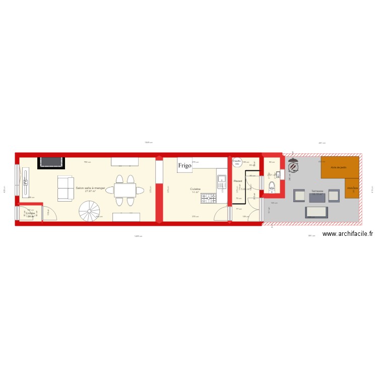 BI 2137 RDC coté. Plan de 0 pièce et 0 m2