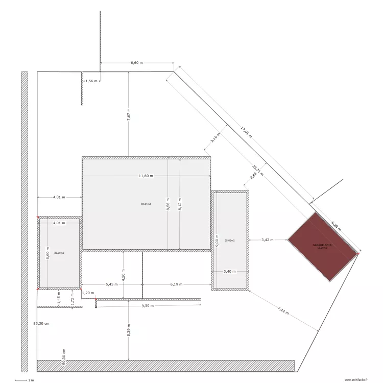 Plan avec garage. Plan de Plan avec garage. Plan de