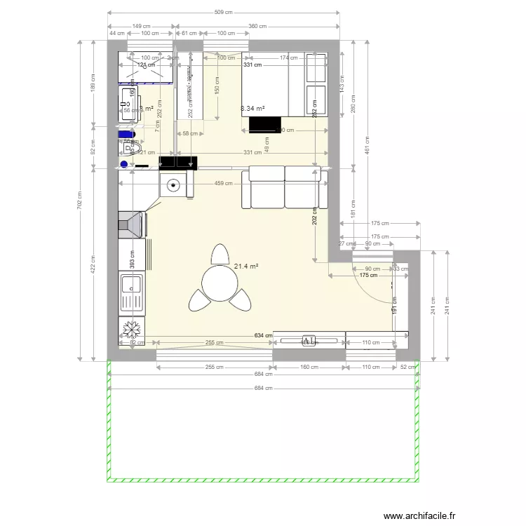 Appart Charlene Mathias revu FPI. Plan de 