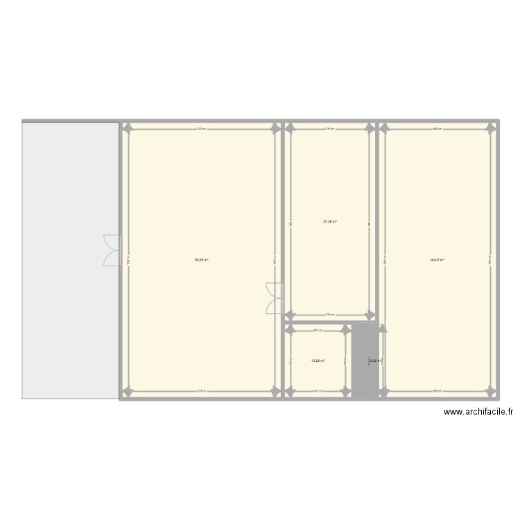 monceau. Plan de 0 pièce et 0 m2