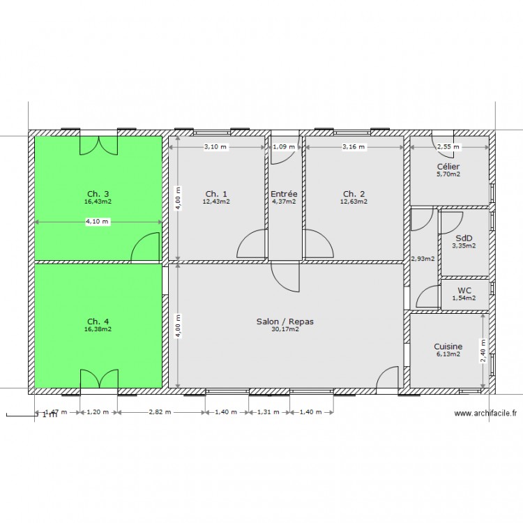 Extension Standard. Plan de 0 pièce et 0 m2