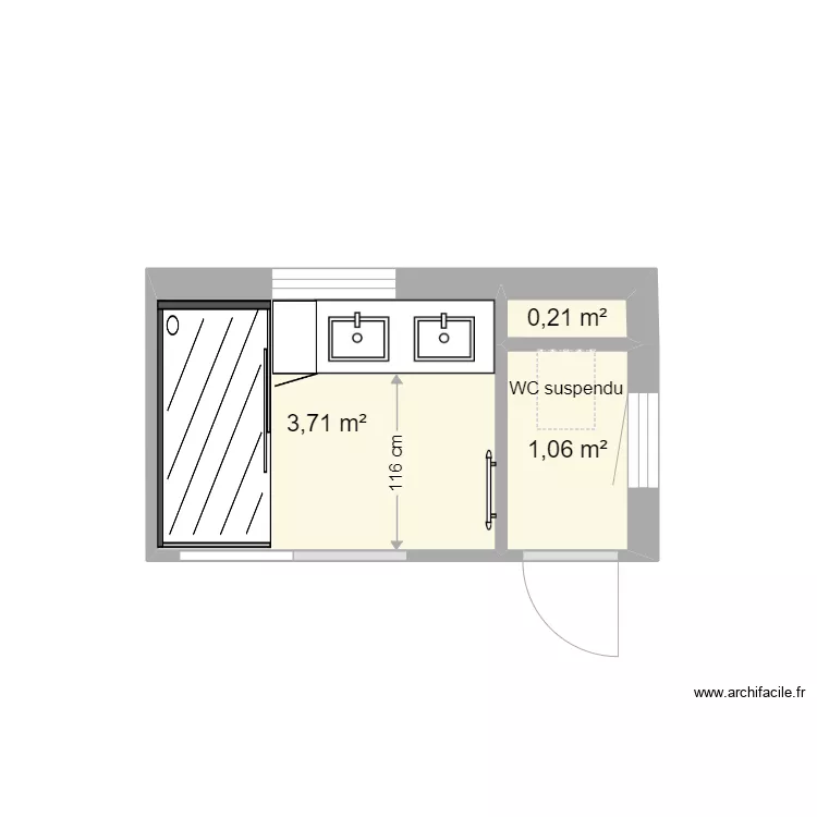 BUNODIERE - SDB - MANDELIEU. Plan de 