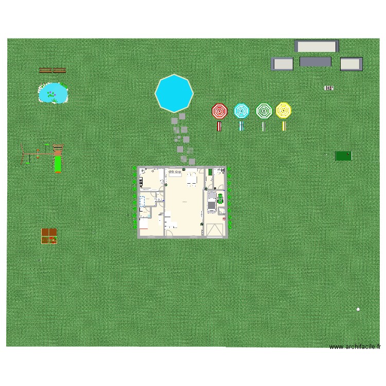 CACABOUDIN. Plan de 3 pièces et 148 m2